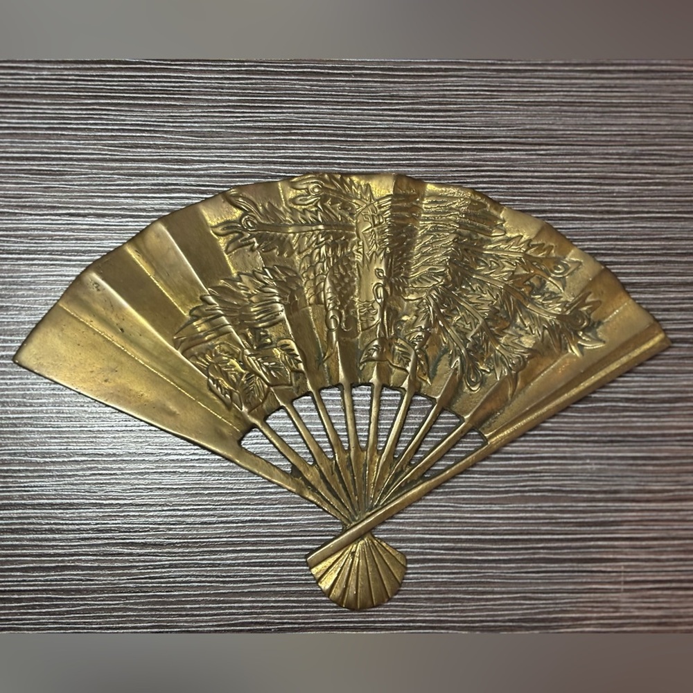 Decorative Brass Fan Wall Art